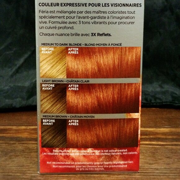 L'Oréal Paris Féria Shimmering Hair Color, 74 Deep Copper Blonde - Picture 2 of 5